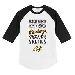 Pittsburgh Pirates Paul Skenes Multi Stacked 3/4 Black Sleeve Raglan