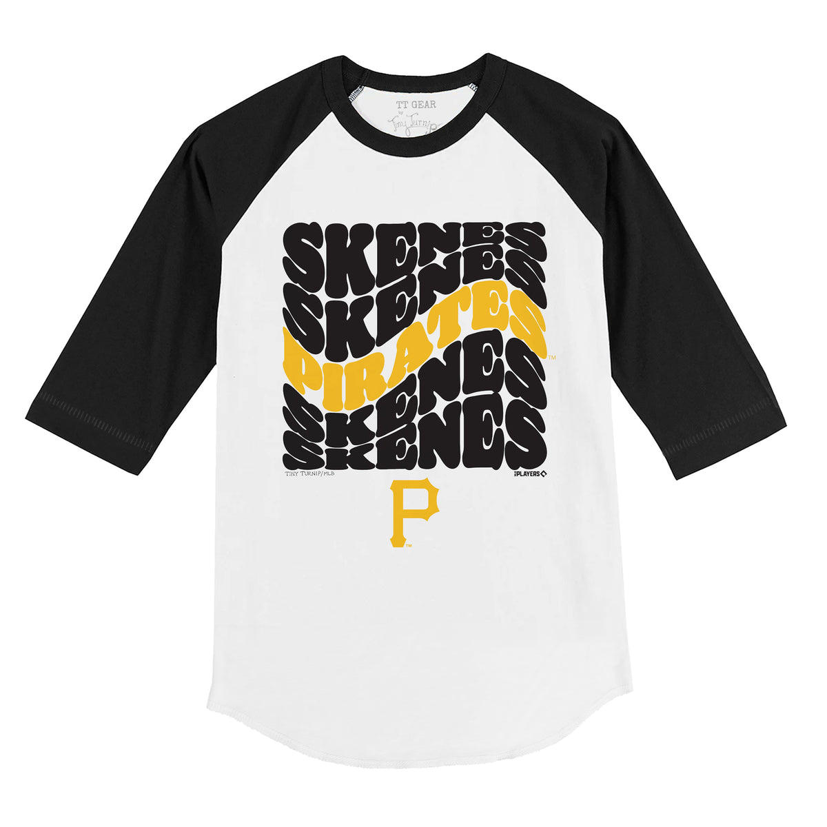 Pittsburgh Pirates Paul Skenes Retro Wave 3/4 Black Sleeve Raglan
