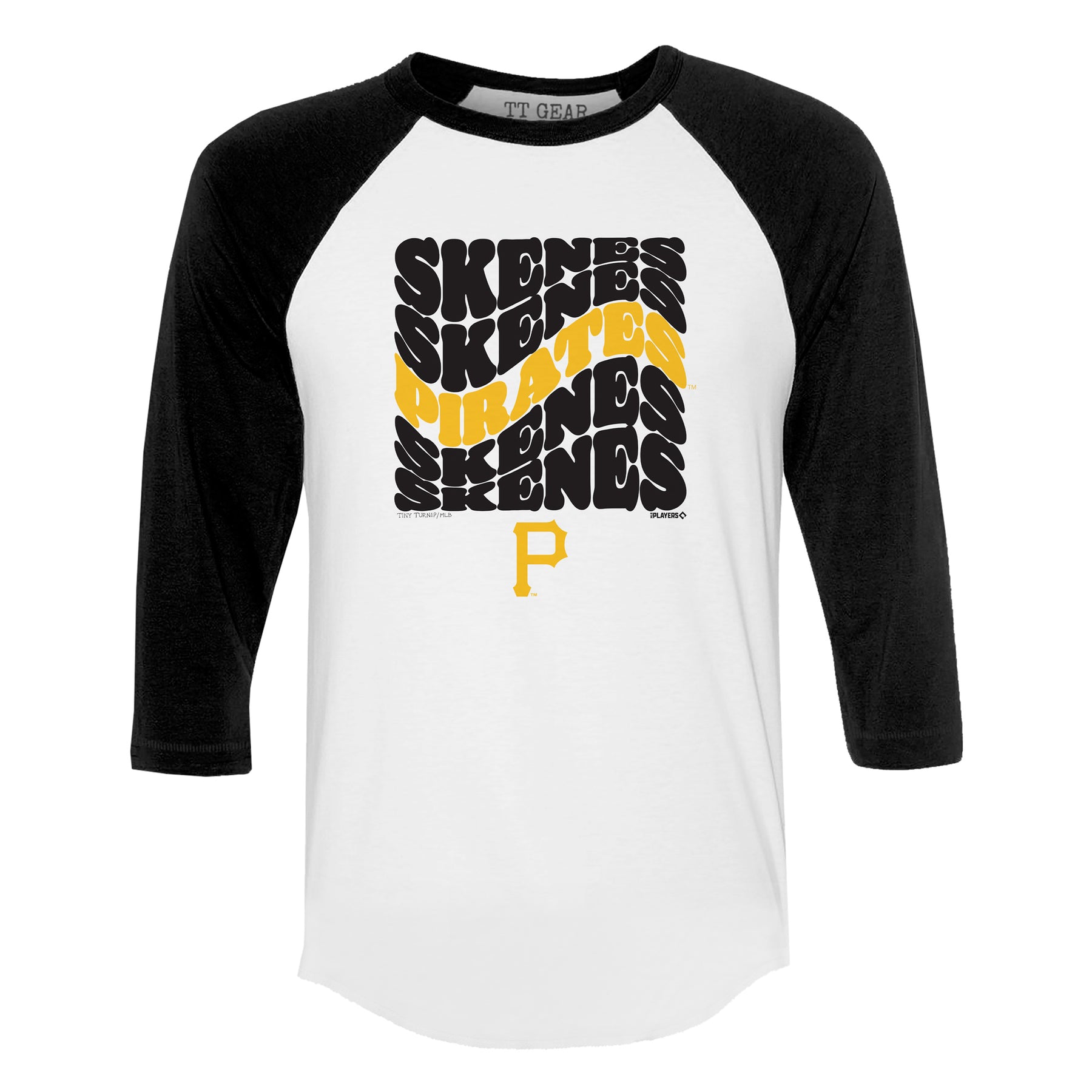 Pittsburgh Pirates Paul Skenes Retro Wave 3/4 Black Sleeve Raglan