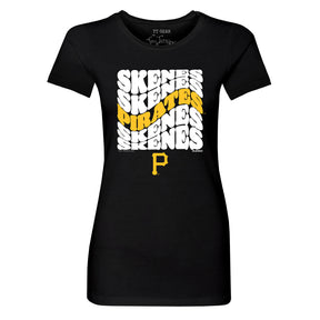 Pittsburgh Pirates Paul Skenes Retro Wave Tee Shirt