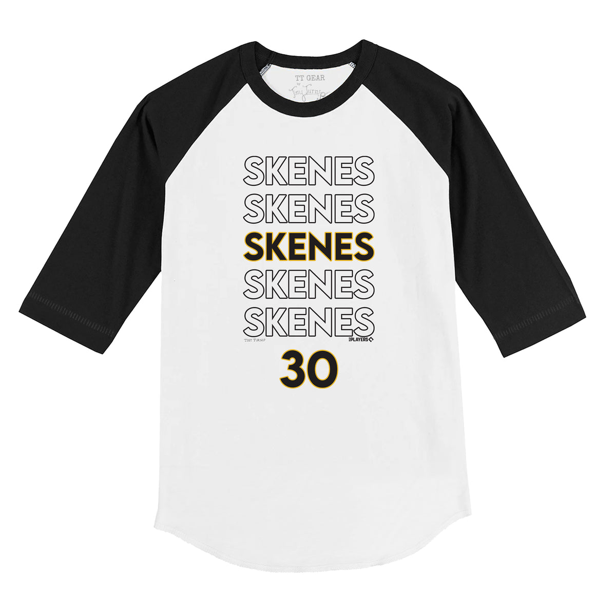 Pittsburgh Pirates Paul Skenes Stacked 3/4 Black Sleeve Raglan