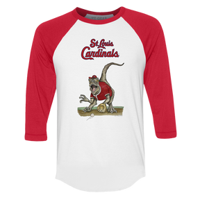 St. Louis Cardinals Velociraptor 3/4 Red Sleeve Raglan