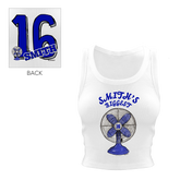Biggest Fan w/ Name, Number- Crop Tank - Tiny Turnip