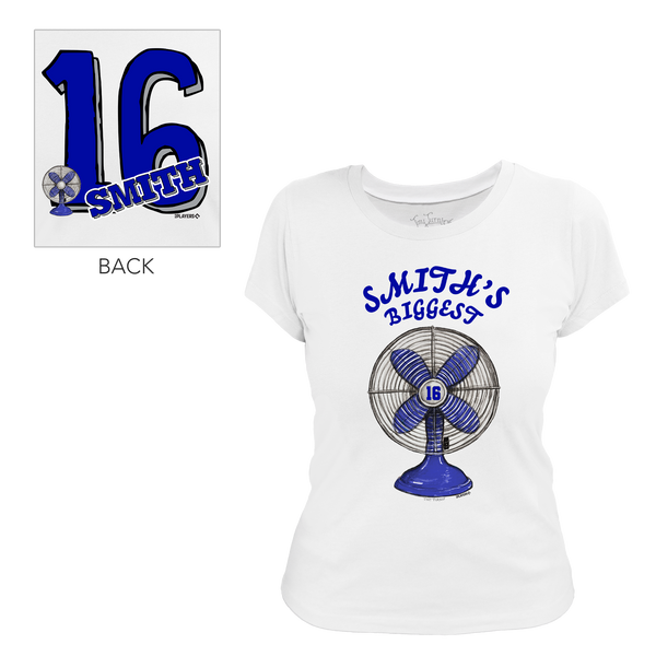 Biggest Fan w/ Name, Number - Women's Tee Shirt - Tiny Turnip