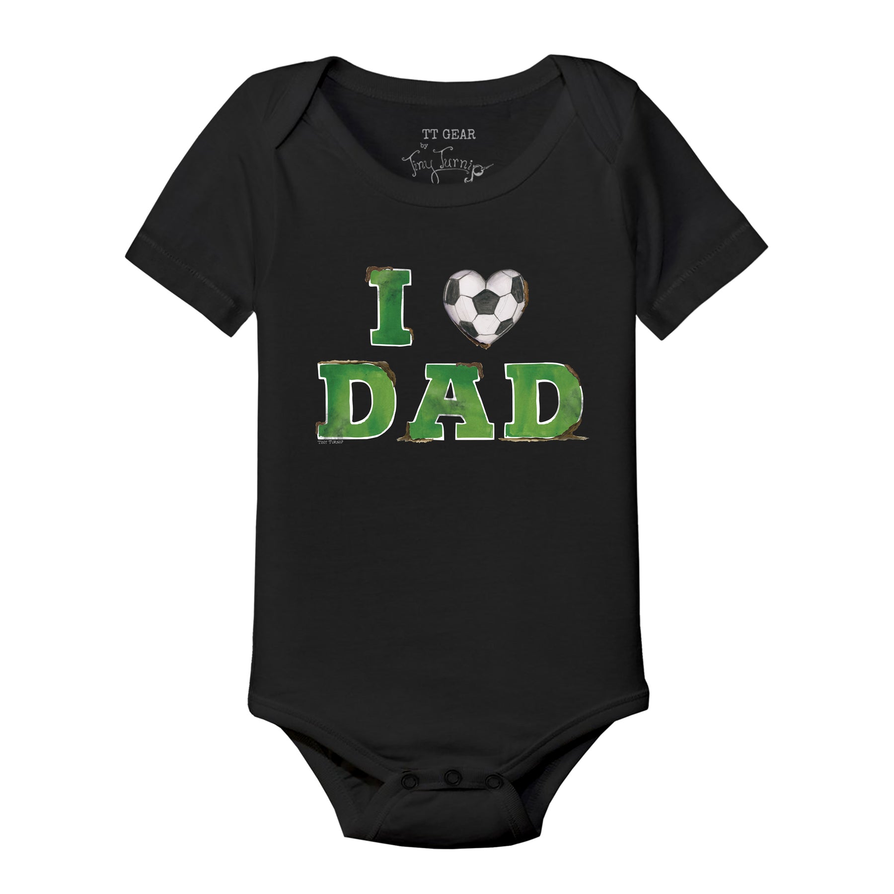 I Love Dad Soccer Short Sleeve Snapper