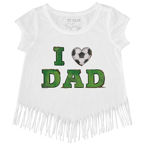 I Love Dad Soccer Fringe Tee