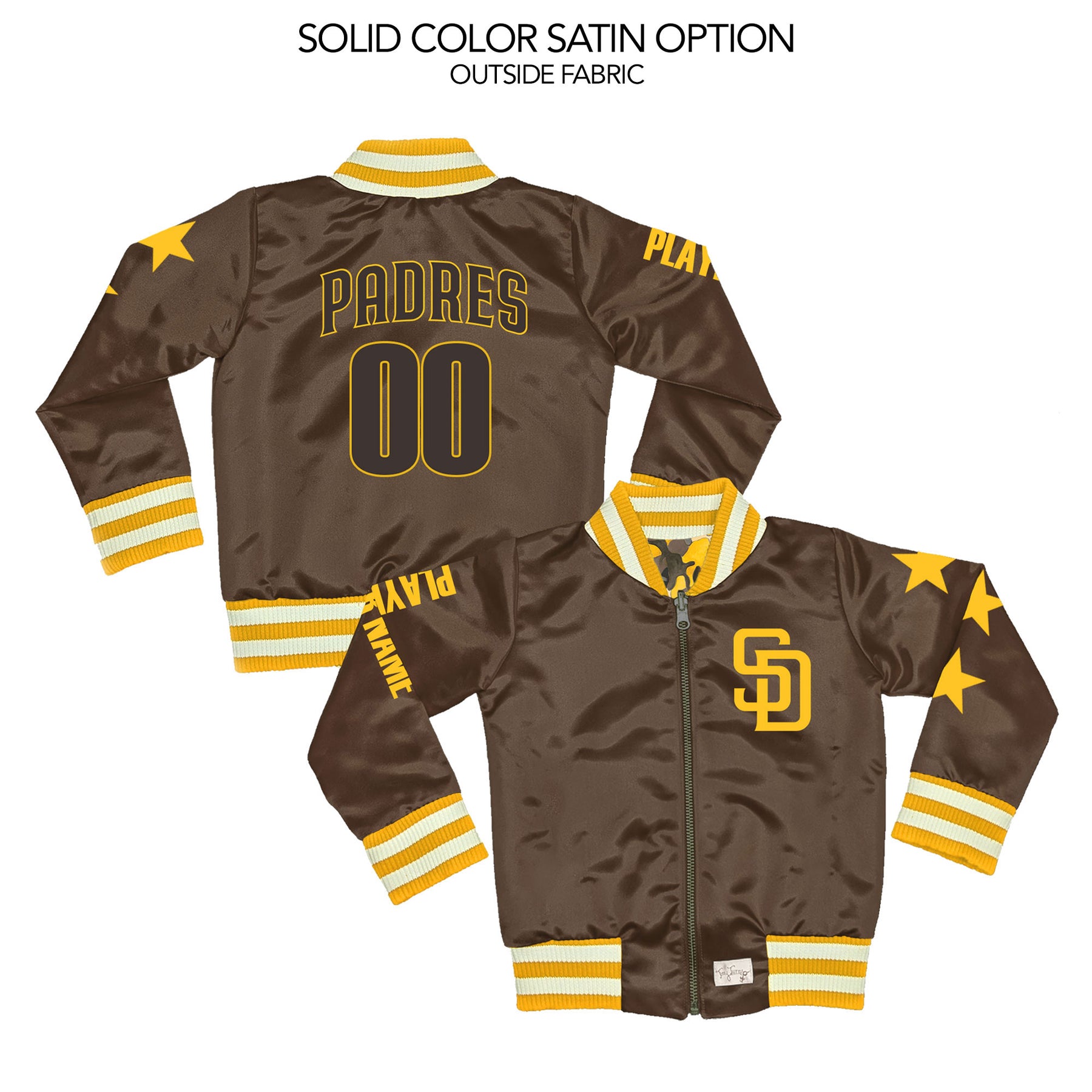 San Diego Padres Bomber Brown and White Jacket