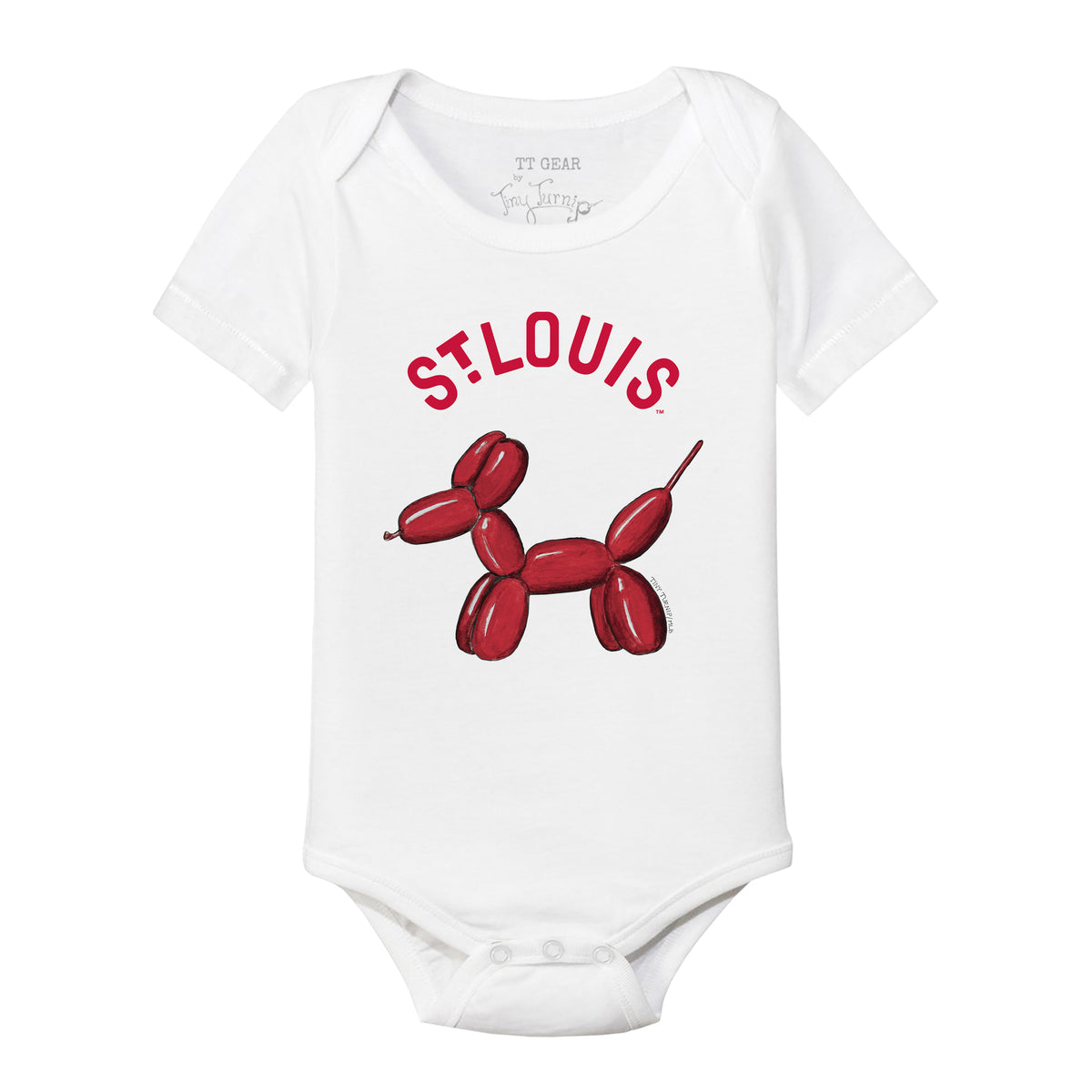 St. Louis Cardinals Balloon Dog Short Sleeve Snapper