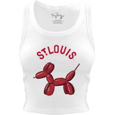 St. Louis Cardinals Balloon Dog Crop Tank - Tiny Turnip