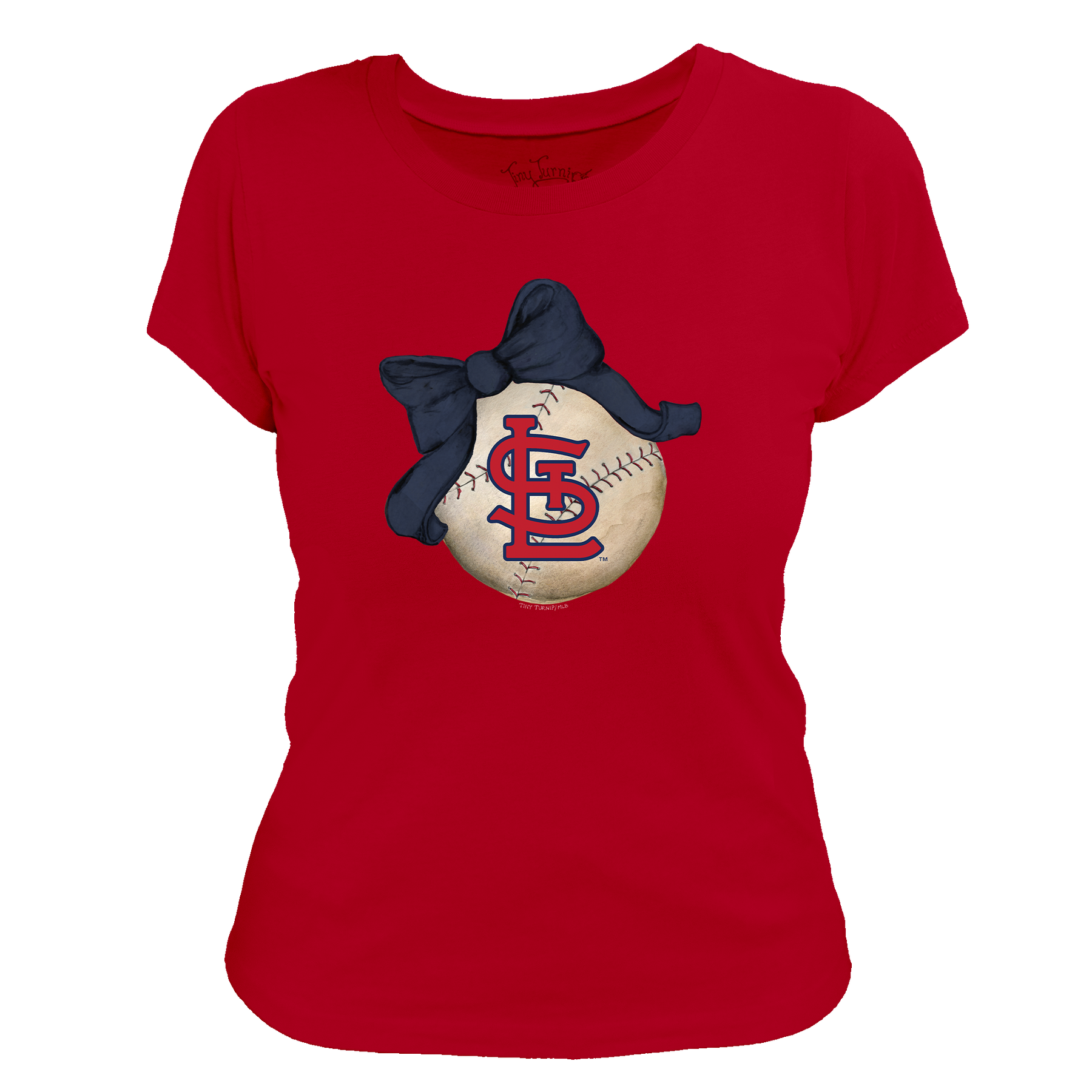 St. Louis Cardinals Baseball Bow Tee Shirt