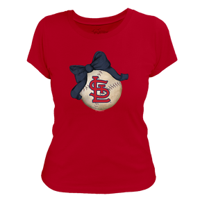 St. Louis Cardinals Baseball Bow Tee Shirt