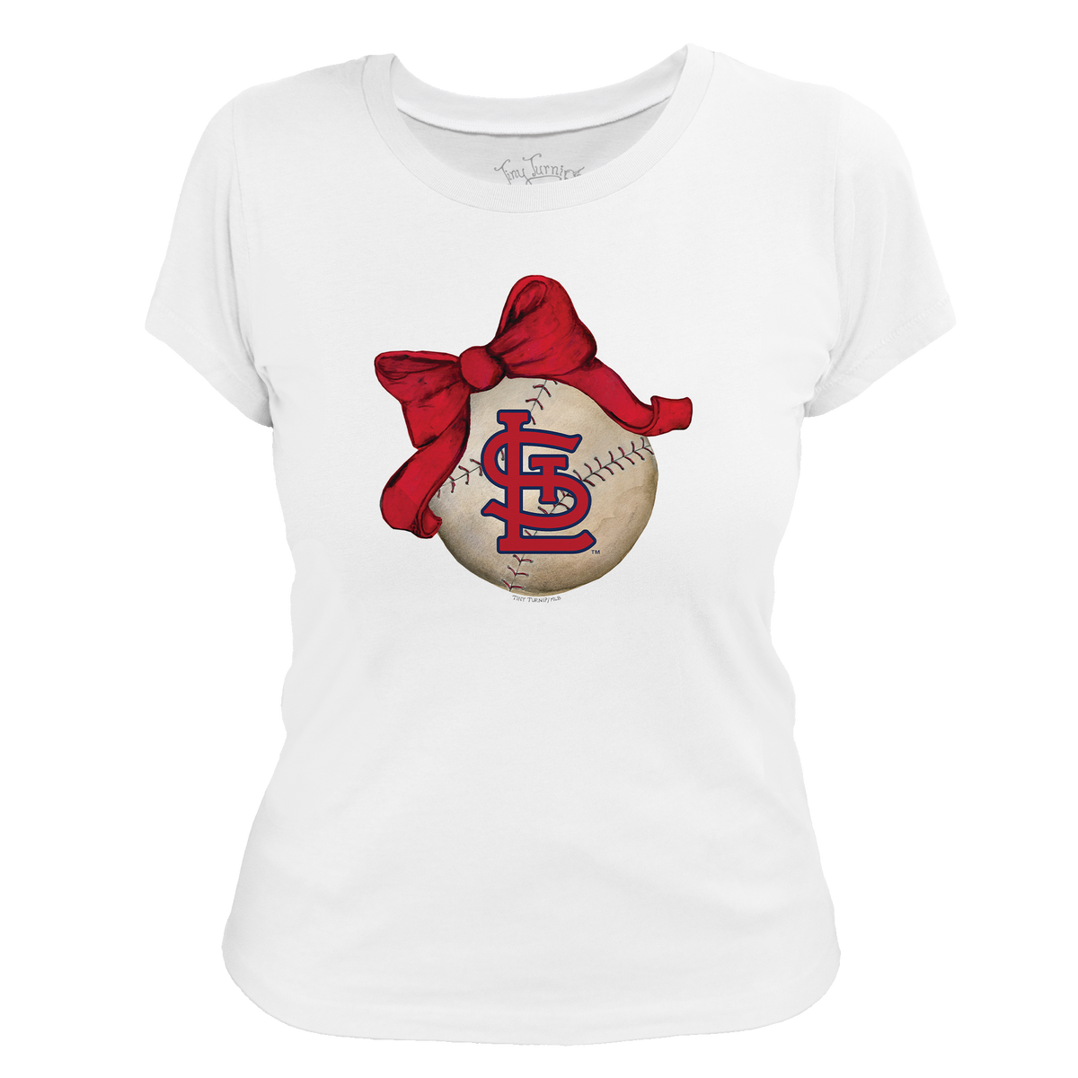 St. Louis Cardinals Baseball Bow Tee Shirt