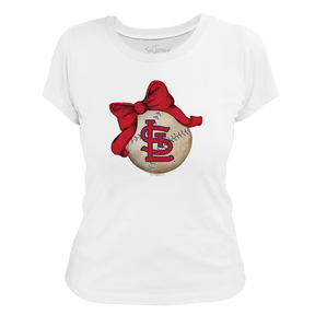 St. Louis Cardinals Baseball Bow Tee Shirt
