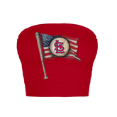 St. Louis Cardinals Baseball Flag Crop Tube Top
