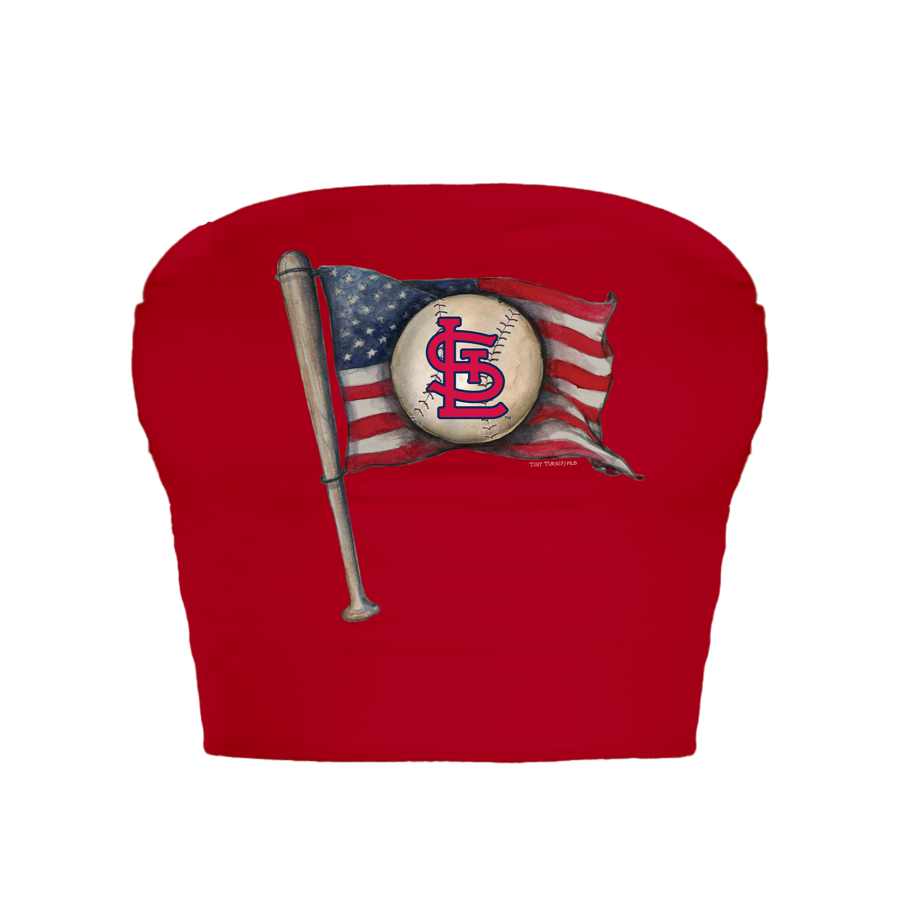 St. Louis Cardinals Baseball Flag Crop Tube Top