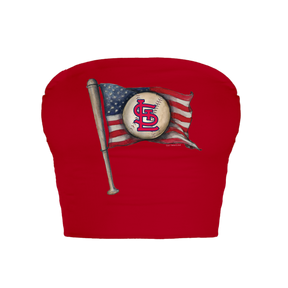 St. Louis Cardinals Baseball Flag Crop Tube Top
