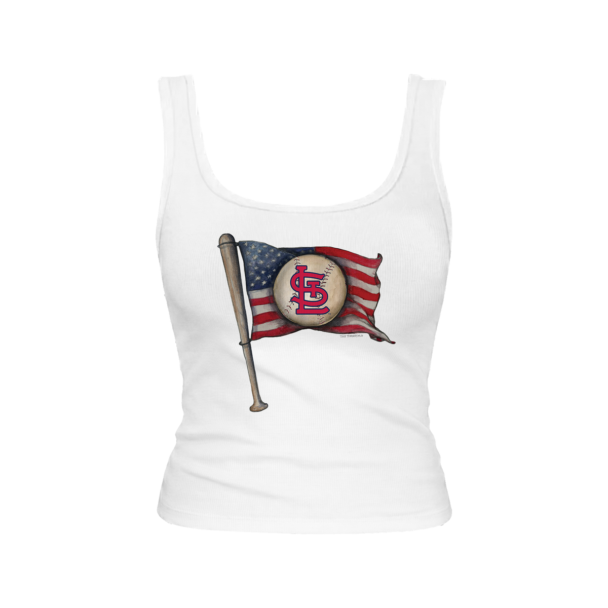St. Louis Cardinals Baseball Flag Emmy Tank