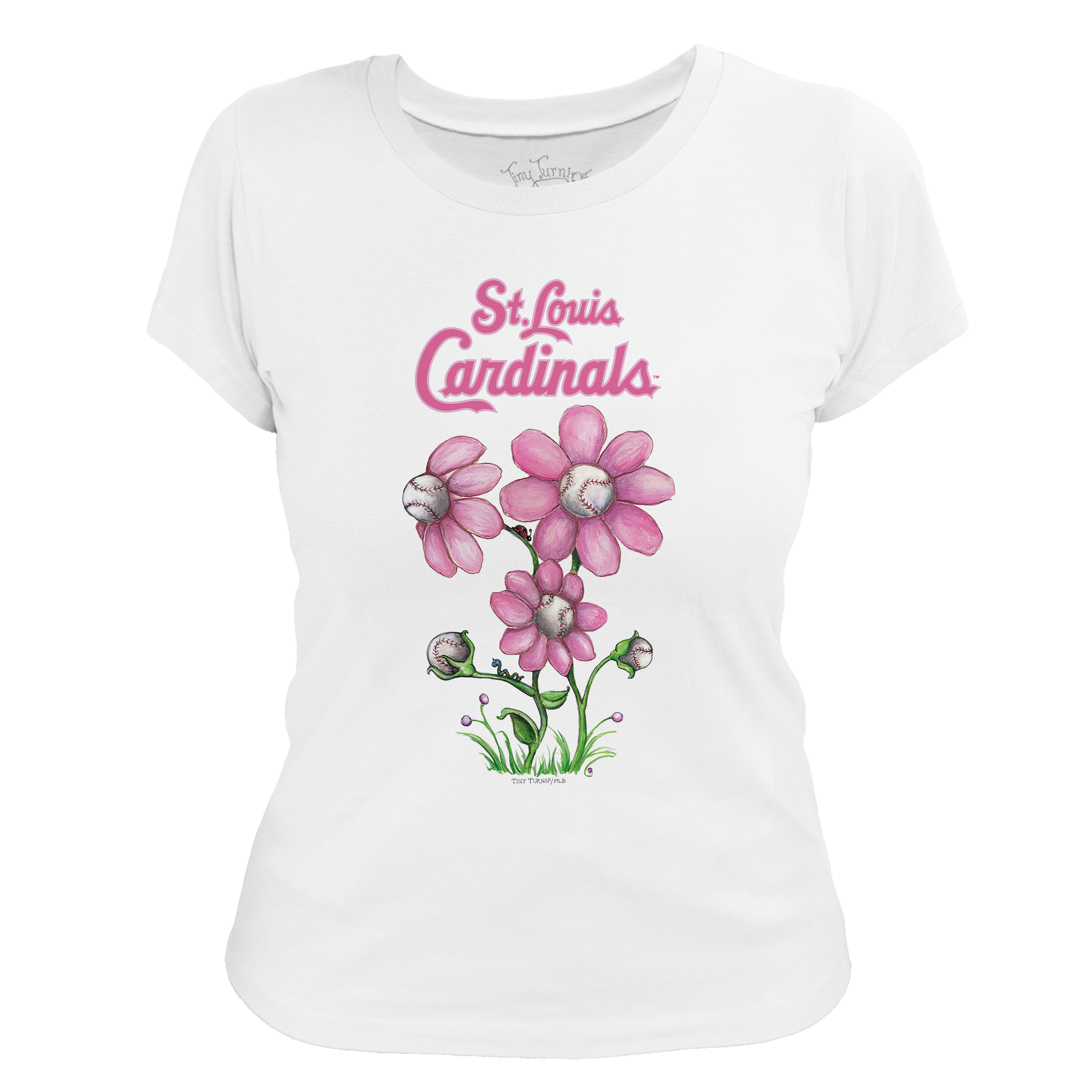St. Louis Cardinals Blooming Baseballs Tee Shirt