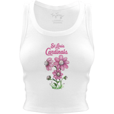 St. Louis Cardinals Blooming Baseballs Crop Tank - Tiny Turnip