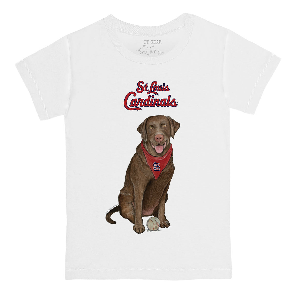 St. Louis Cardinals Chocolate Labrador Retriever Tee Shirt