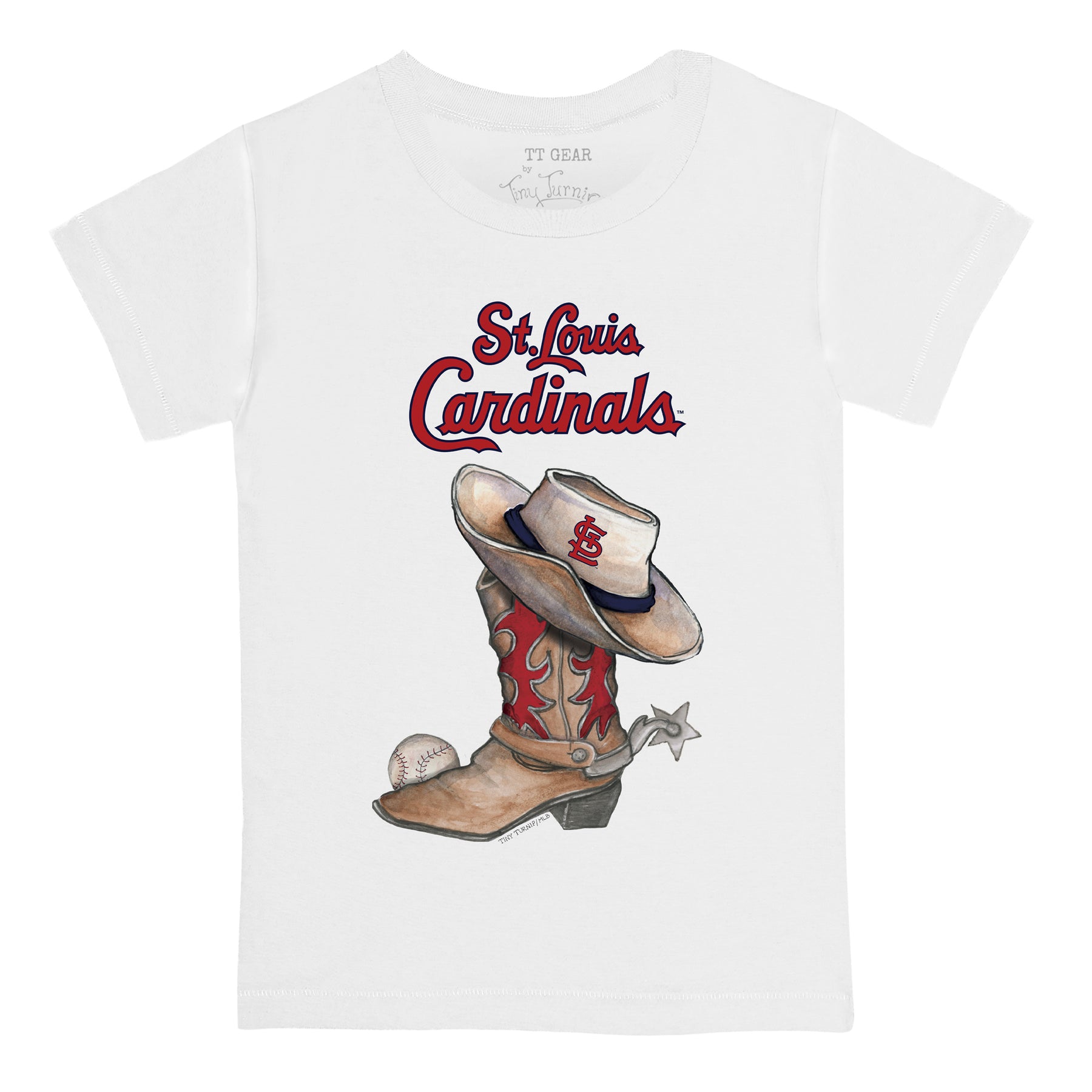 St. Louis Cardinals Cowboy Boot Kid's Tee Shirt