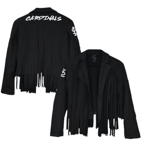 St. Louis Cardinals Farrah Fringe Jacket --(ships after 8/11)