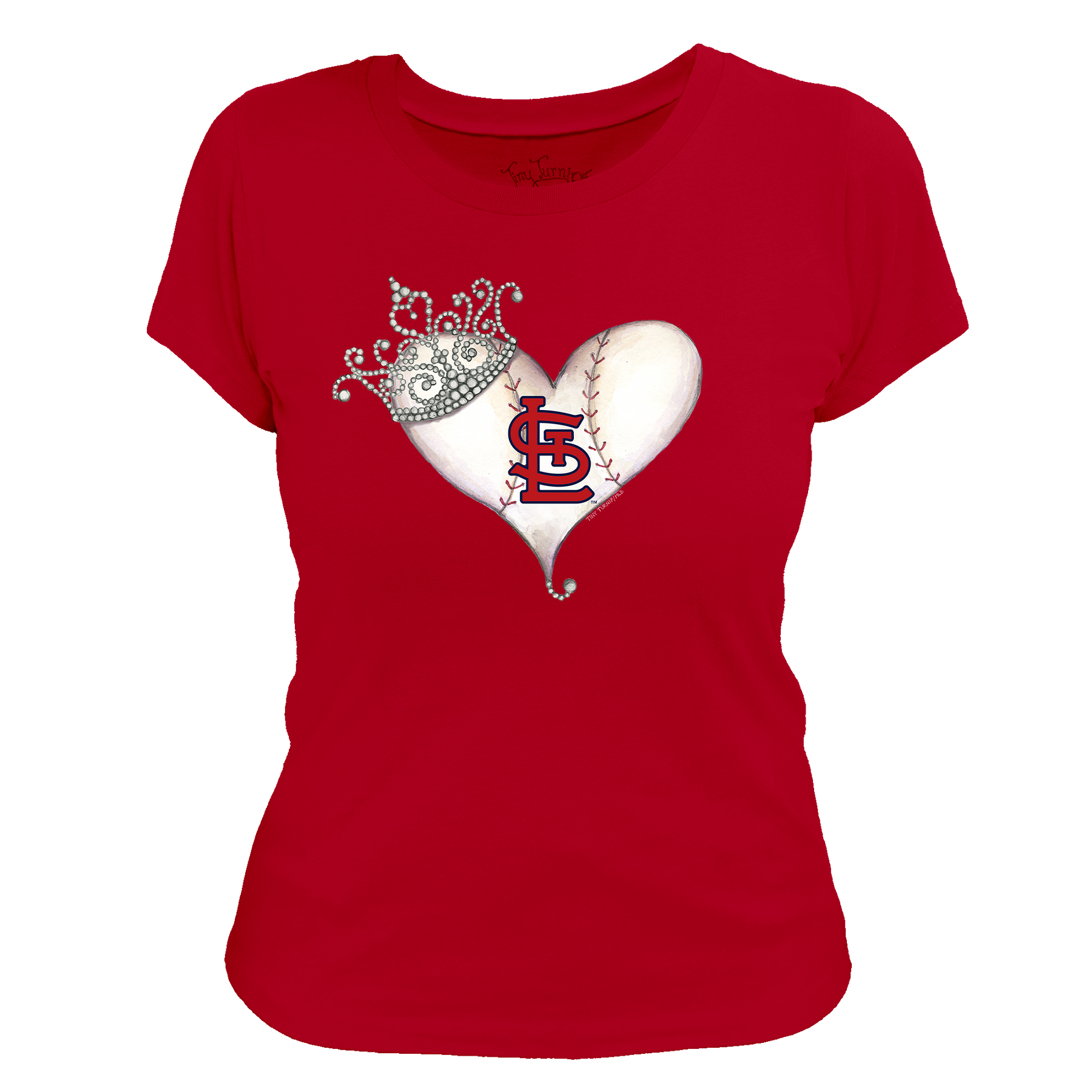 St. Louis Cardinals Tiara Heart Tee Shirt