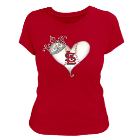 St. Louis Cardinals Tiara Heart Tee Shirt