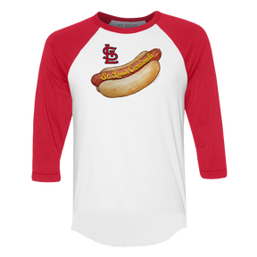 St. Louis Cardinals Hot Dog 3/4 Red Sleeve Raglan