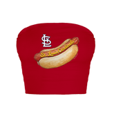 St. Louis Cardinals Hot Dog Crop Tube Top