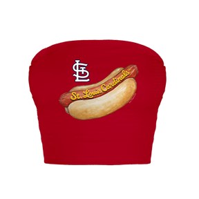 St. Louis Cardinals Hot Dog Crop Tube Top