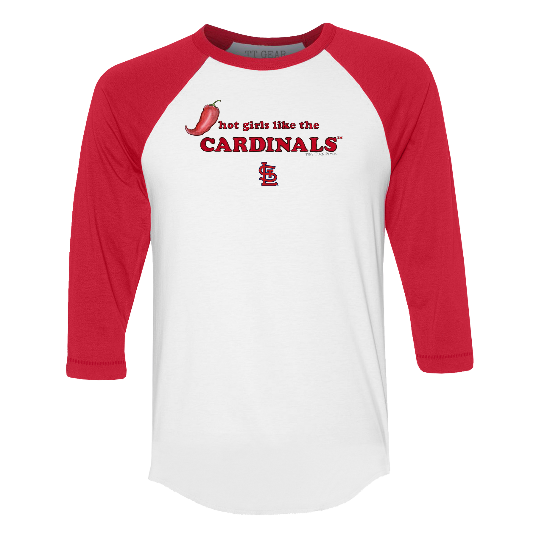 St. Louis Cardinals Hot Girls 3/4 Red Sleeve Raglan