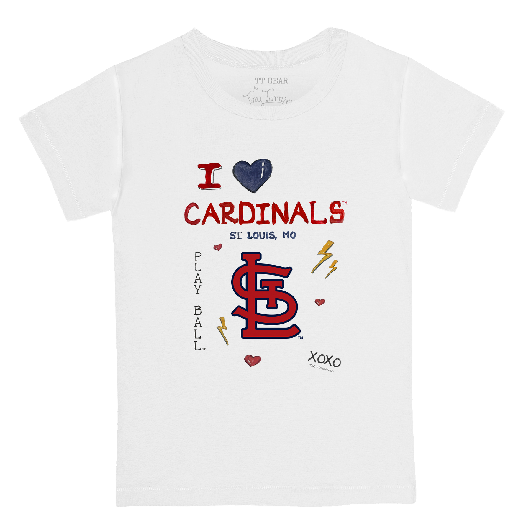 I Heart Cardinals Kid's Tee Shirt - Tiny Turnip