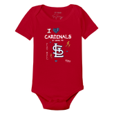 I Heart Cardinals Short Sleeve Snapper - Tiny Turnip