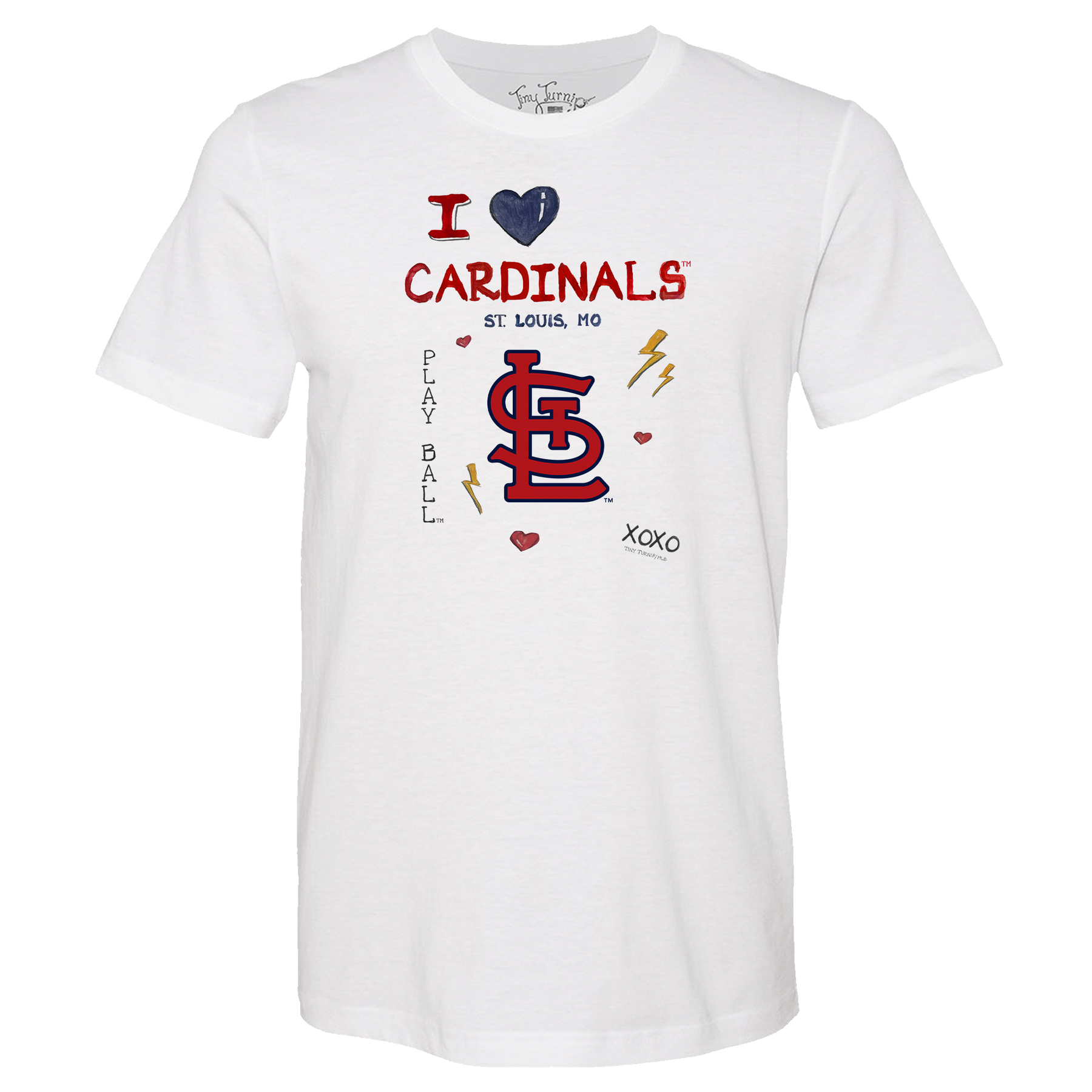 I Heart Cardinals Unisex Tee Shirt - Tiny Turnip
