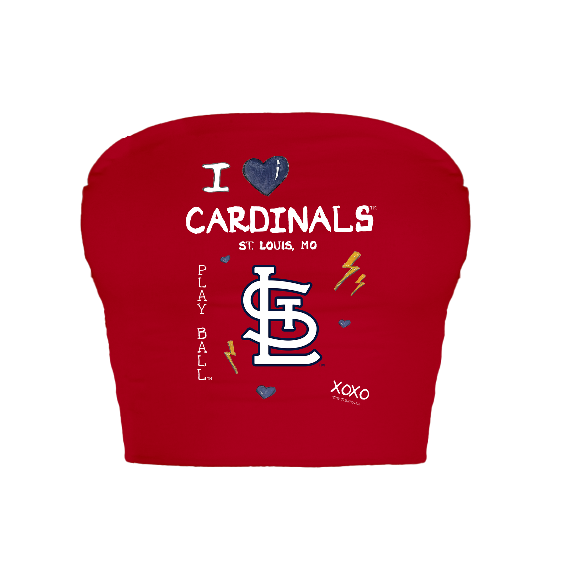 St. Louis Cardinals I Heart Cardinals Crop Tube Top
