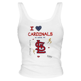 I Heart Cardinals Tank - Tiny Turnip