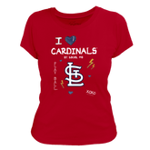 I Heart Cardinals Women's Tee Shirt - Tiny Turnip