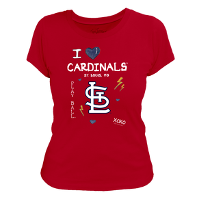I Heart Cardinals Women's Tee Shirt - Tiny Turnip