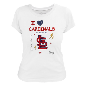 I Heart Cardinals Women's Tee Shirt - Tiny Turnip