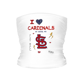 I Heart Cardinals Tube Top - Tiny Turnip