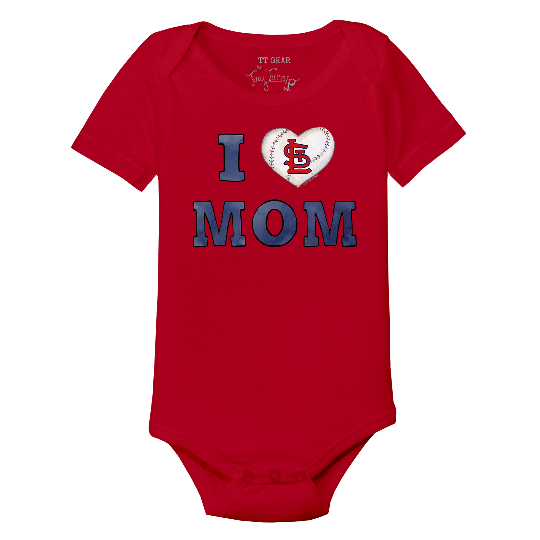 St. Louis Cardinals I Love Mom Short Sleeve Snapper