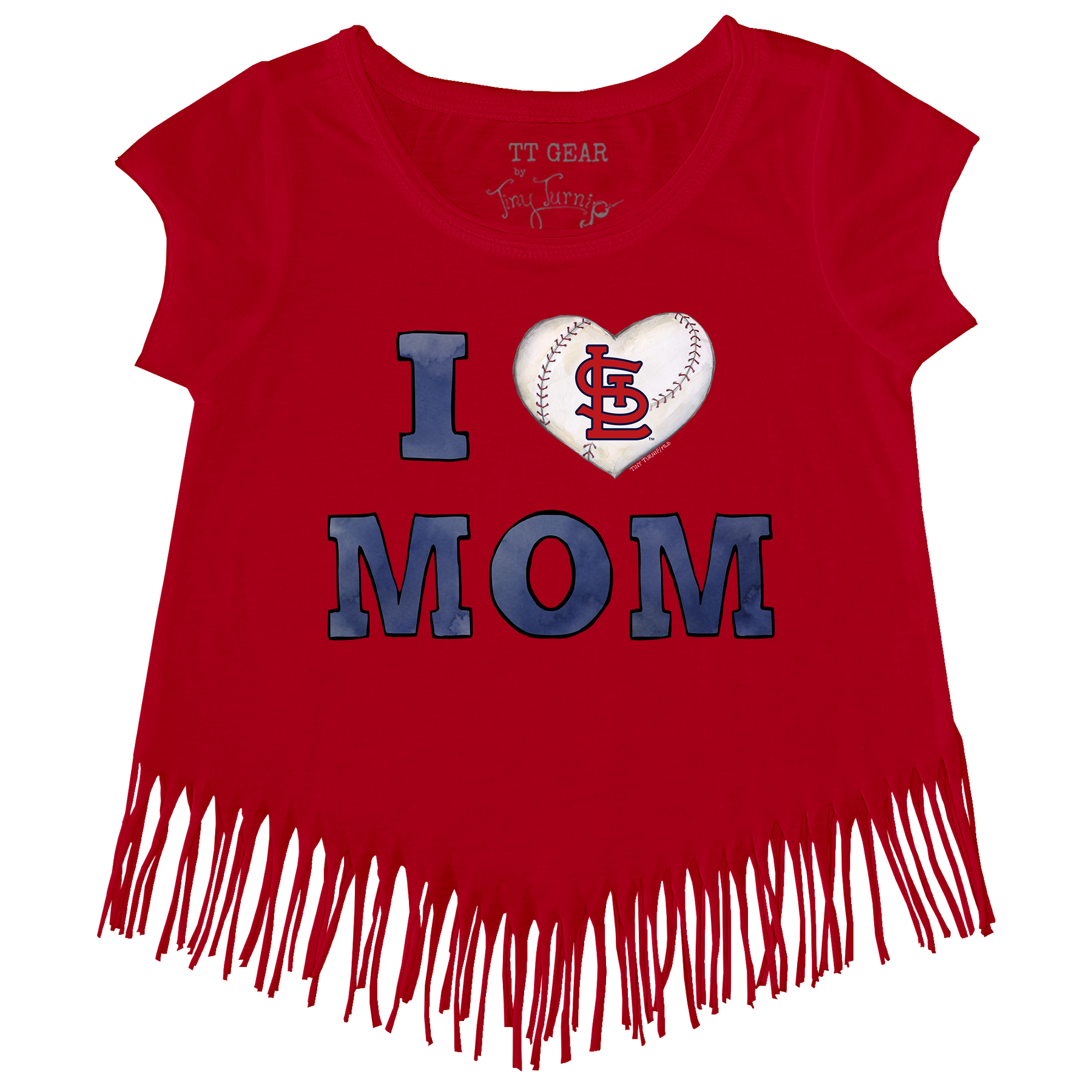 St. Louis Cardinals I Love Mom Fringe Tee
