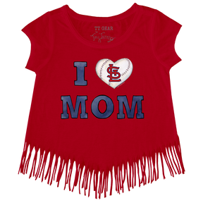 St. Louis Cardinals I Love Mom Fringe Tee
