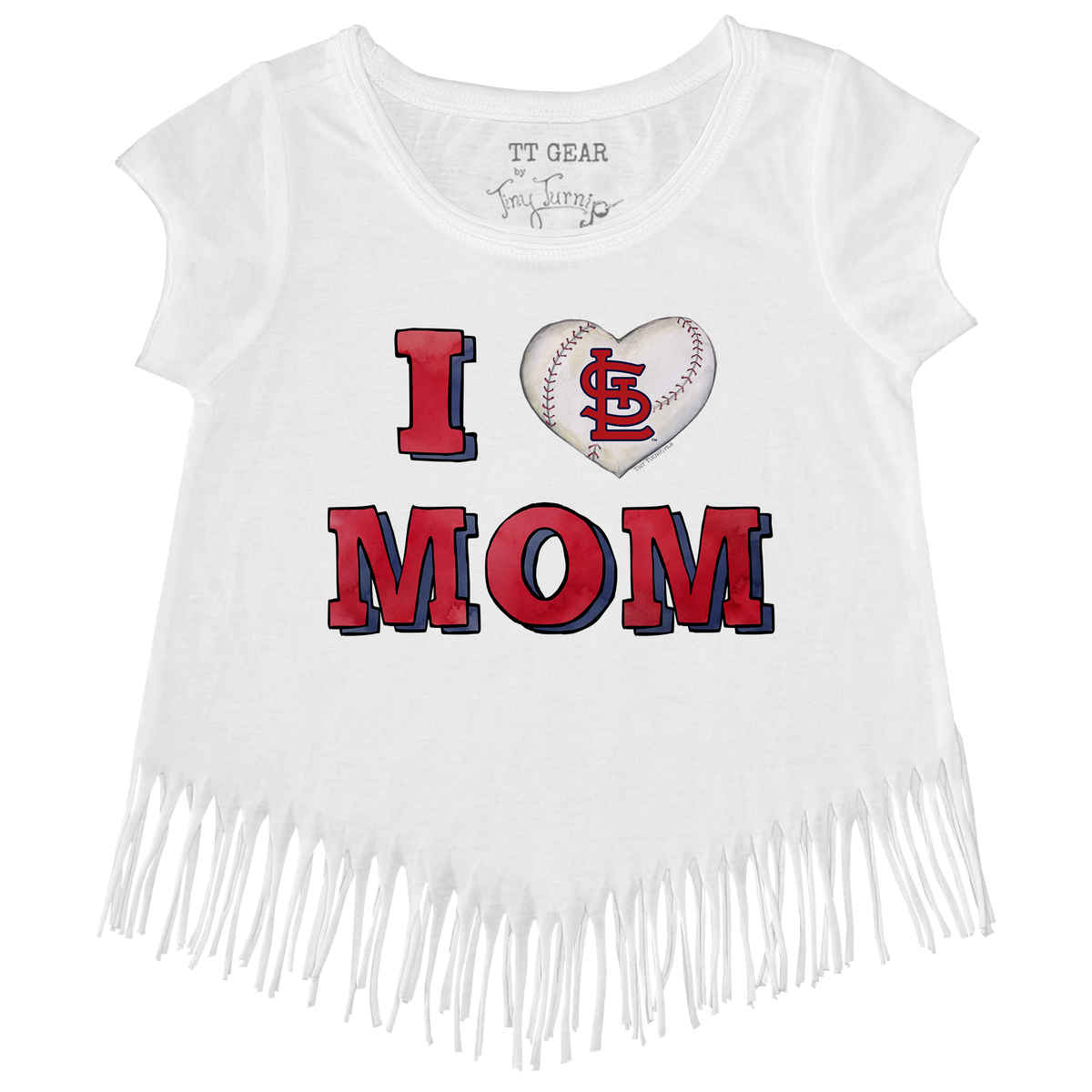 St. Louis Cardinals I Love Mom Fringe Tee