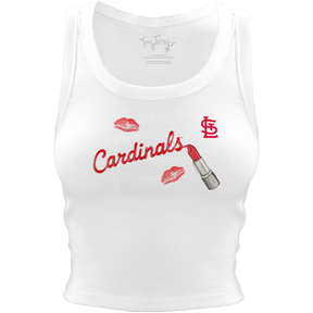 St. Louis Cardinals Lipstick Crop Tank - Tiny Turnip