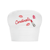 St. Louis Cardinals Lipstick Crop Tube Top - Tiny Turnip