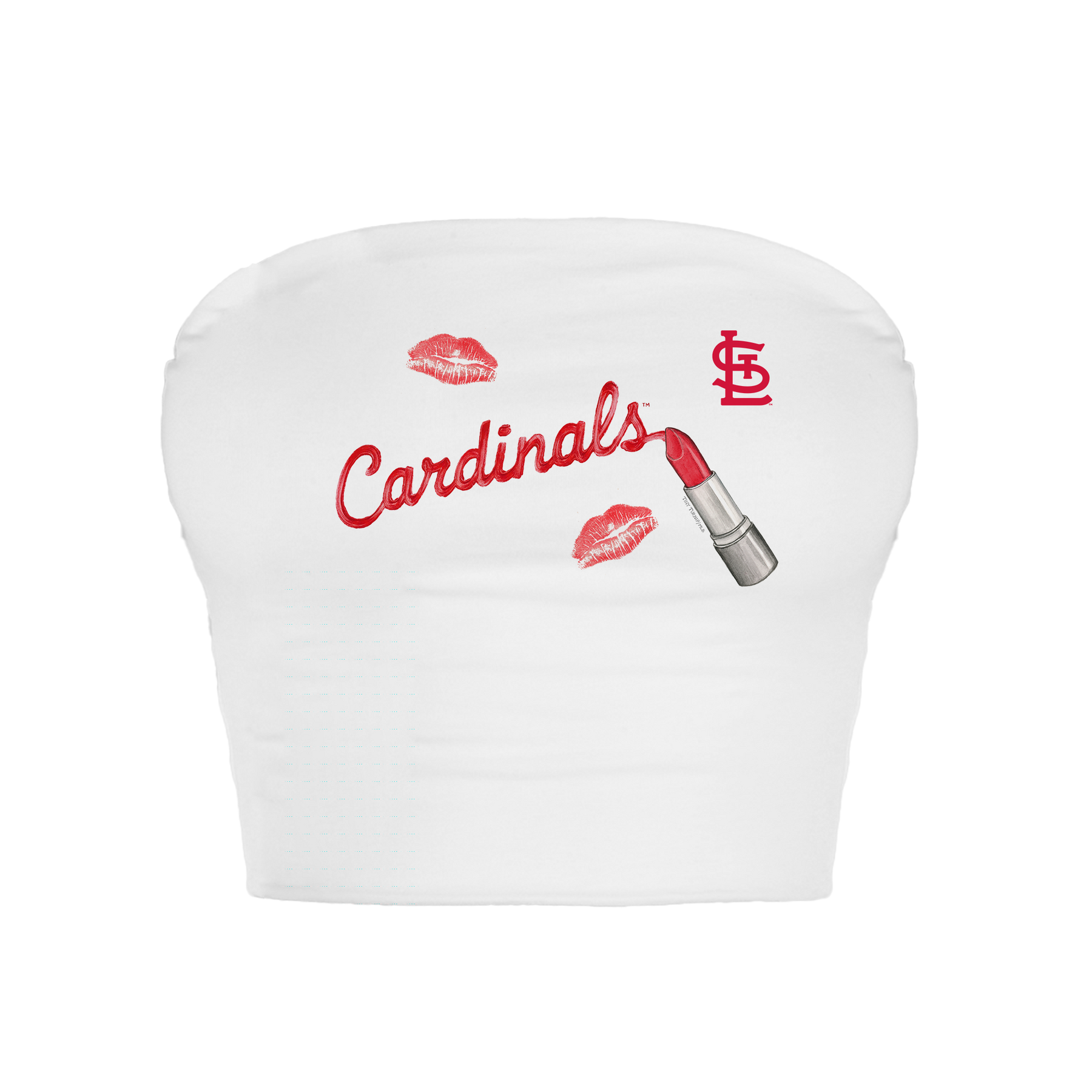 St. Louis Cardinals Lipstick Crop Tube Top - Tiny Turnip