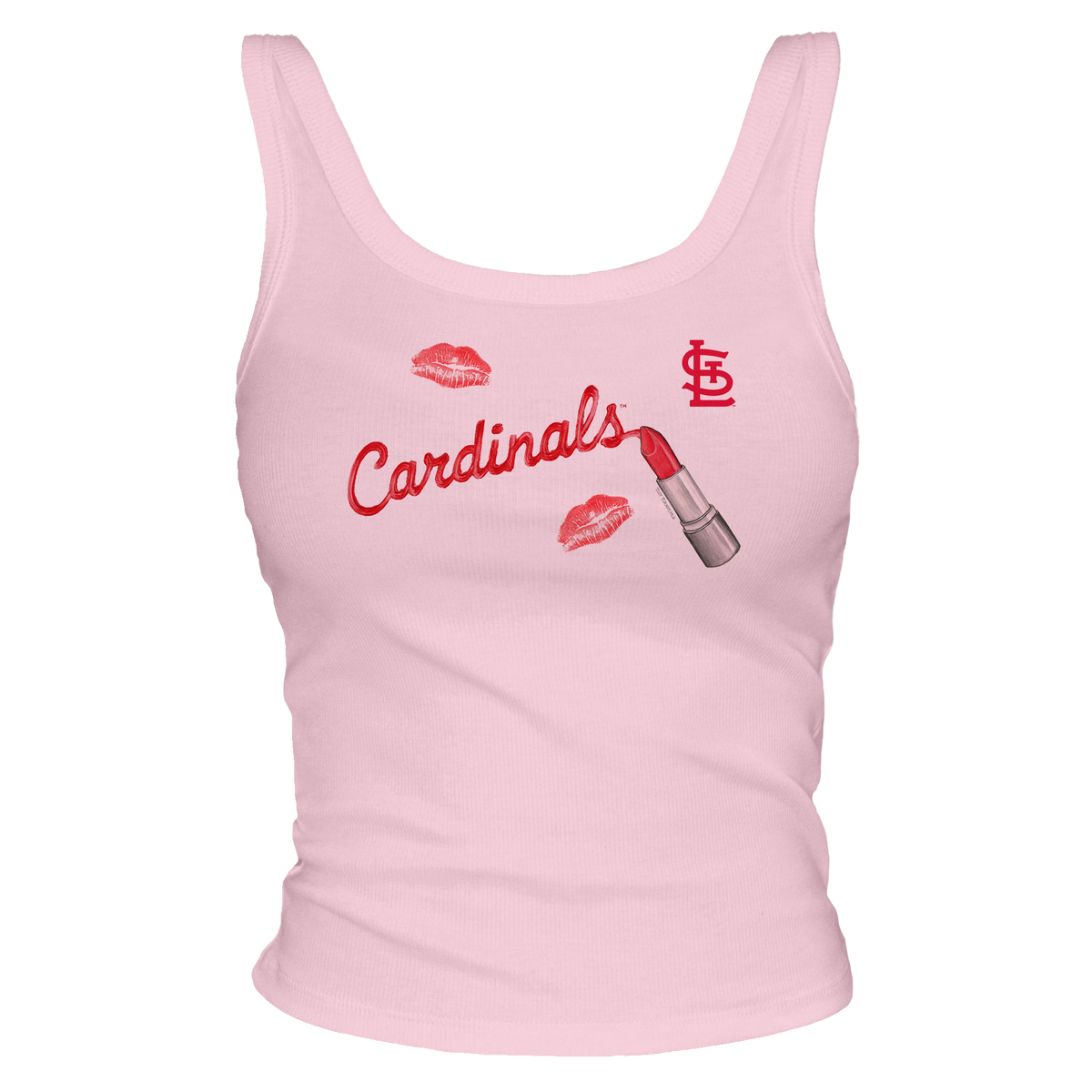 St. Louis Cardinals Lipstick OG Ribbed Tank - Tiny Turnip
