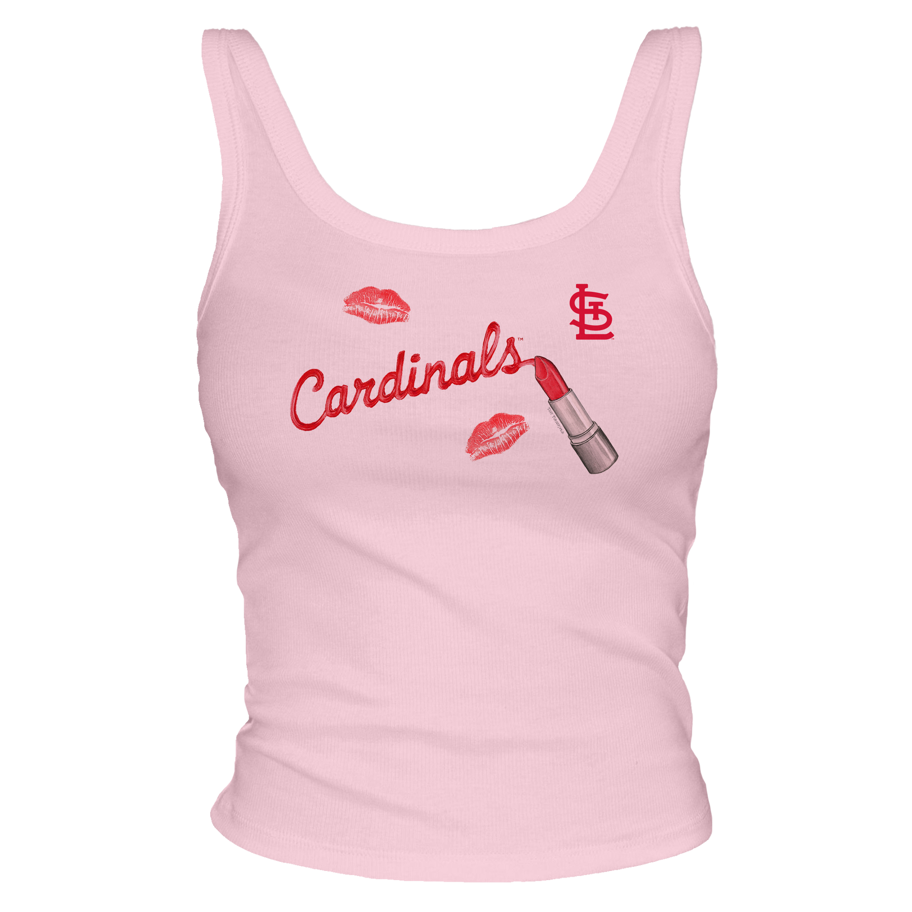 St. Louis Cardinals Lipstick OG Ribbed Tank - Tiny Turnip
